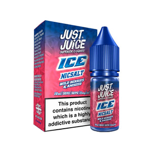 Just Juice Ice Wild Berries & Aniseed Flavour 10ml Nic Salt E-liquid perfect for Refillable Vape Kits