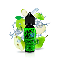 Just Juice Aroma Apple & Pear Ice bottle with fresh apples, pears, and ice cubes.