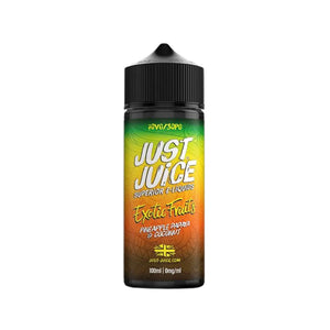 Just Juice Iconic Pineapple Papaya & Coconut Flavour 100ml Vape Juice for DTL Vaping With Sub-ohm Vape Tanks