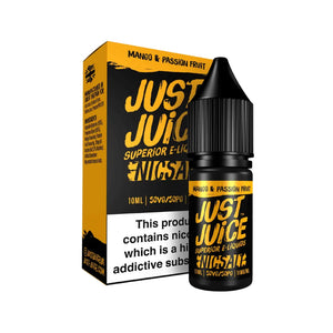 Just Juice Mango Passion Fruit Flavour 10ml Nic Salt E-liquid perfect for Refillable Vape Kits 