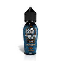 Just Juice Tobacco Club Sweet Cubano Aroma 20ml bottle with blue and black design.