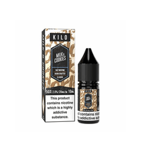 Kilo Milk & Cookies 10ml e-liquid bottle and box with nicotine warning label.