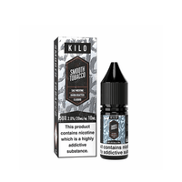 Kilo Smooth Tobacco 10ml e-liquid bottle and box, featuring salt nicotine branding.