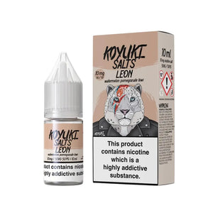 Koyuki Salts Leon - Watermelon Pomegranate flavour 10ml nic salt e-liquid - Great with refillable vape kits