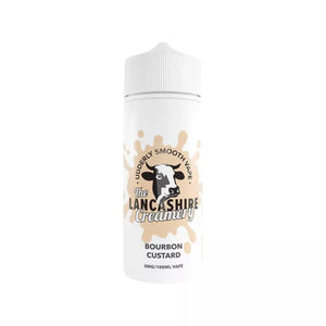 Lancashire Creamery 100ml Shortfill E-liquid - Bourbon Custard Flavour.