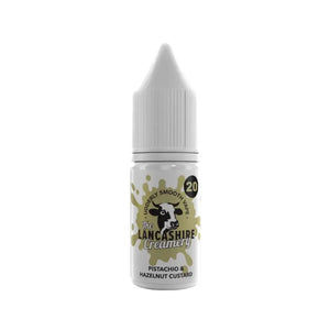 Lancashire Creamery 10ml Nic Salt Pistachio & Hazelnut Custard Flavour perfect For Pod Vape Kits