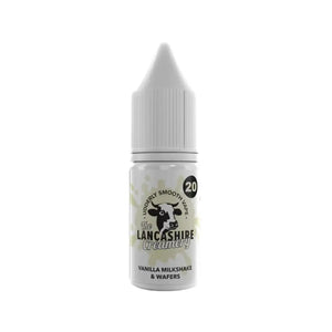 Lancashire Creamery 10ml Nic Salt Vanilla Milkshake & Wafers Flavour perfect for Pod Vape Kits 