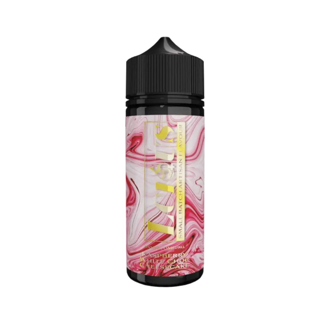 Licious e-liquid 100ml shortfill, Raspberry White Choc Cheesecake flavour bottle.