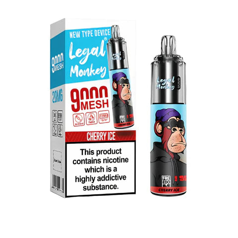 Legal Monkey 9000 Puff Disposable Vape Kit Cherry Ice Flavour