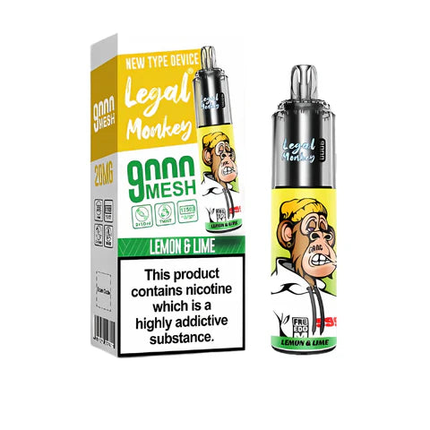 Legal Monkey 9000 Puff Disposable Vape Kit Lemon & Lime Flavour