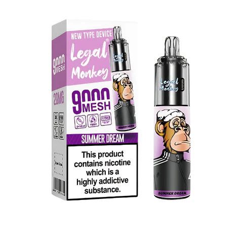 Legal Monkey 9000 Puff Disposable Vape Kit Summer Dream Flavour