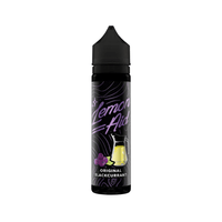 Lemon Aid vape juice bottle with blackcurrant flavour design.