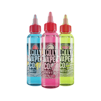 Three Lolly Vape Co. e-liquid bottles: Rock-It, Screw-It, and Twist-It, in vibrant colours.