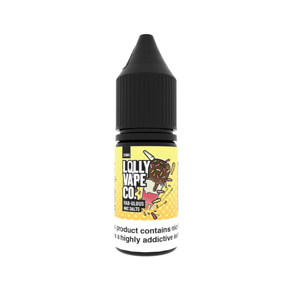 Lolly Vape Co. Fab-ulous Nic Salts 10ml bottle with a colourful label.