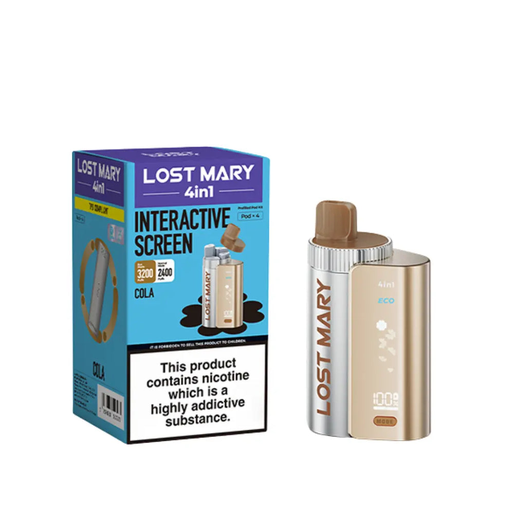 Lost Mary 4-in-1 Pre-Filled Pod Vape Kit Cola Flavour 