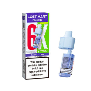 Lost Mary BM6000 Refill Pods for the Lost Mart BM6000 Vape kit - Blue Razz Gami Flavour 
