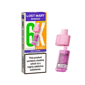 Lost Mary BM6000 Refill Pods for the Lost Mart BM6000 Vape kit - Fizzy Cherry Flavour 