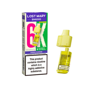 Lost Mary BM6000 Refill Pods for the Lost Mart BM6000 Vape kit - Hawaii Sunrise Flavour 