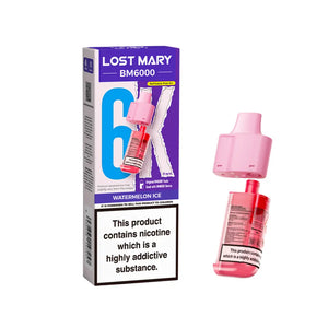 Lost Mary BM6000 Refill Pods for the Lost Mart BM6000 Vape kit - Watermelon Ice 
