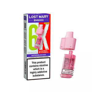 Lost Mary BM6000 Refill Pod in Watermelon Kiwi Flavour 20mg.