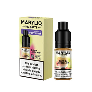 Lost Mary MaryLiq Cherry Lemon Mint 10ml nic salt e-liquid - Perfect for Refillable Vape Kits