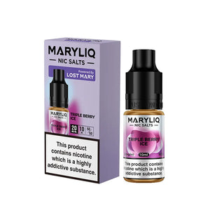 Lost Mary MaryLiq Triple Berry Ice 10ml nic salt e-liquid - Perfect for Refillable Vape Kits