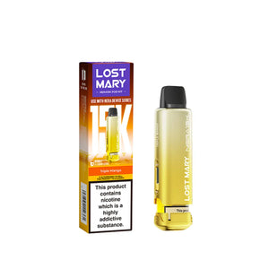 Lost Mary pod designed for Nera 30K kit includes mesh coil for consistent flavour delivery Triple Mango Flavour 