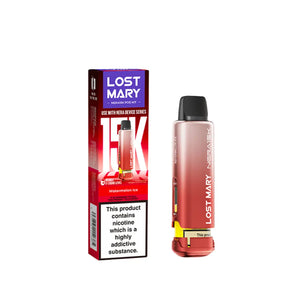 Lost Mary pods 2ml prefilled pods with 10ml refill containers offering long lasting vaping sessions Watermelon Ice Flavour 