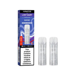 Lost Mary x Hawcos Crystal Pro Prefilled Pods Blue Razz Flavour for the Hawcos x Lost Mary Crystal Pro 600 Vape Kit 