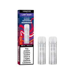 Lost Mary x Hawcos Crystal Pro Prefilled Pods Blueberry Sour Raspberry Flavour for the Hawcos x Lost Mary Crystal Pro 600 Vape Kit 