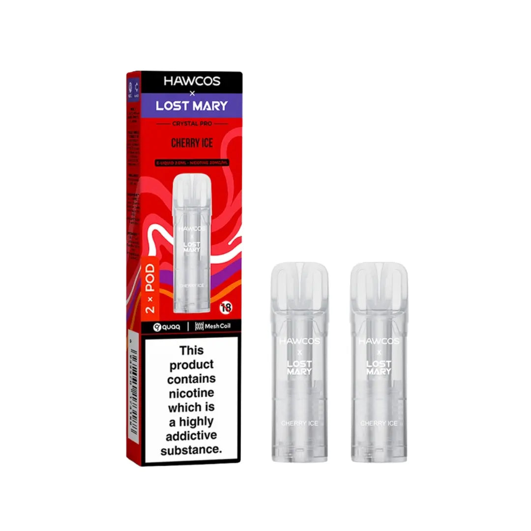 lost mary crystal pro refill Hawcos X Lost Mary Crystal Pro Cherry Ice Pod Refills