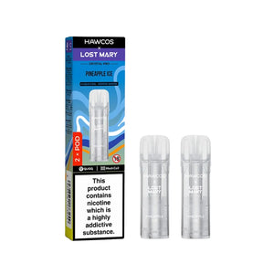 Lost Mary x Hawcos Crystal Pro Prefilled Pods Pineapple Ice Flavour for the Hawcos x Lost Mary Crystal Pro 600 Vape Kit 