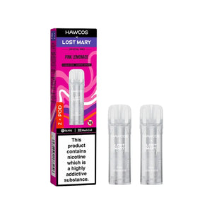Lost Mary x Hawcos Crystal Pro Prefilled Pods Pink Lemonade Flavour for the Hawcos x Lost Mary Crystal Pro 600 Vape Kit 