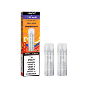 Lost Mary x Hawcos Crystal Pro Prefilled Pods Triple Mango Flavour for the Hawcos x Lost Mary Crystal Pro 600 Vape Kit 