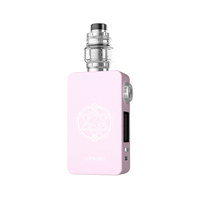 Pink Lost Vape Centaurus M200 kit with intricate white design and tank on top.