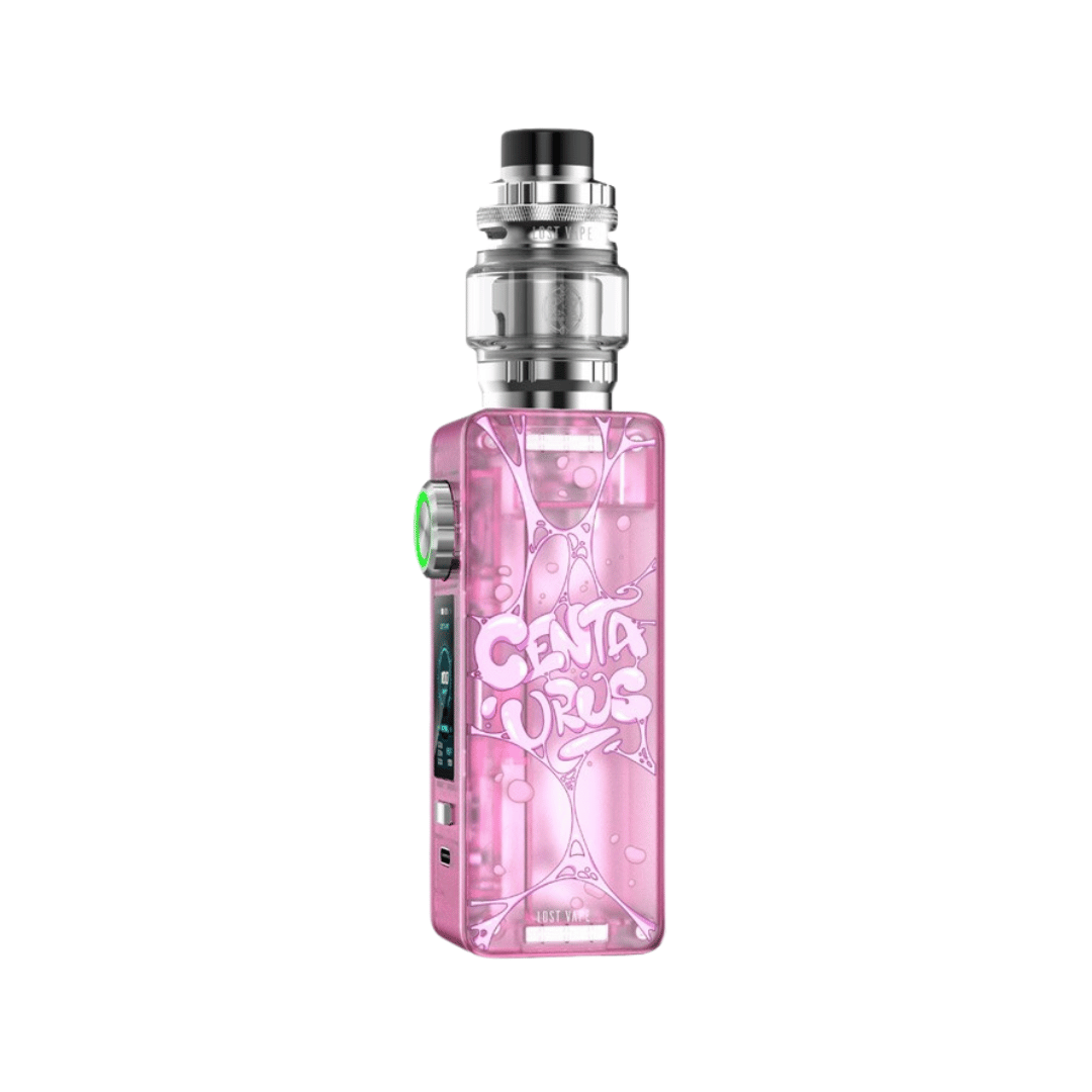 Lost Vape Centaurus N100 kit in pink with wave design, sleek and modern vape device.