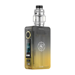 Three Lost Vape Centaurus N200 kits in pink, rainbow, and black with tanks on top.