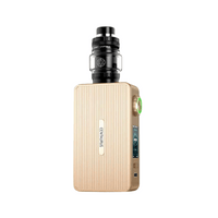 Lost Vape Centaurus M200 Box Mod Kit in champagne gold with a textured design.