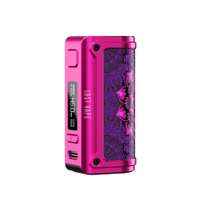 Lost Vape Thelema Mini 45W Mod in vibrant pink with intricate floral design.