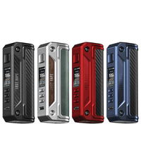 Lost Vape Thelema Solo box mods in black, silver, red, and blue with textured grips.