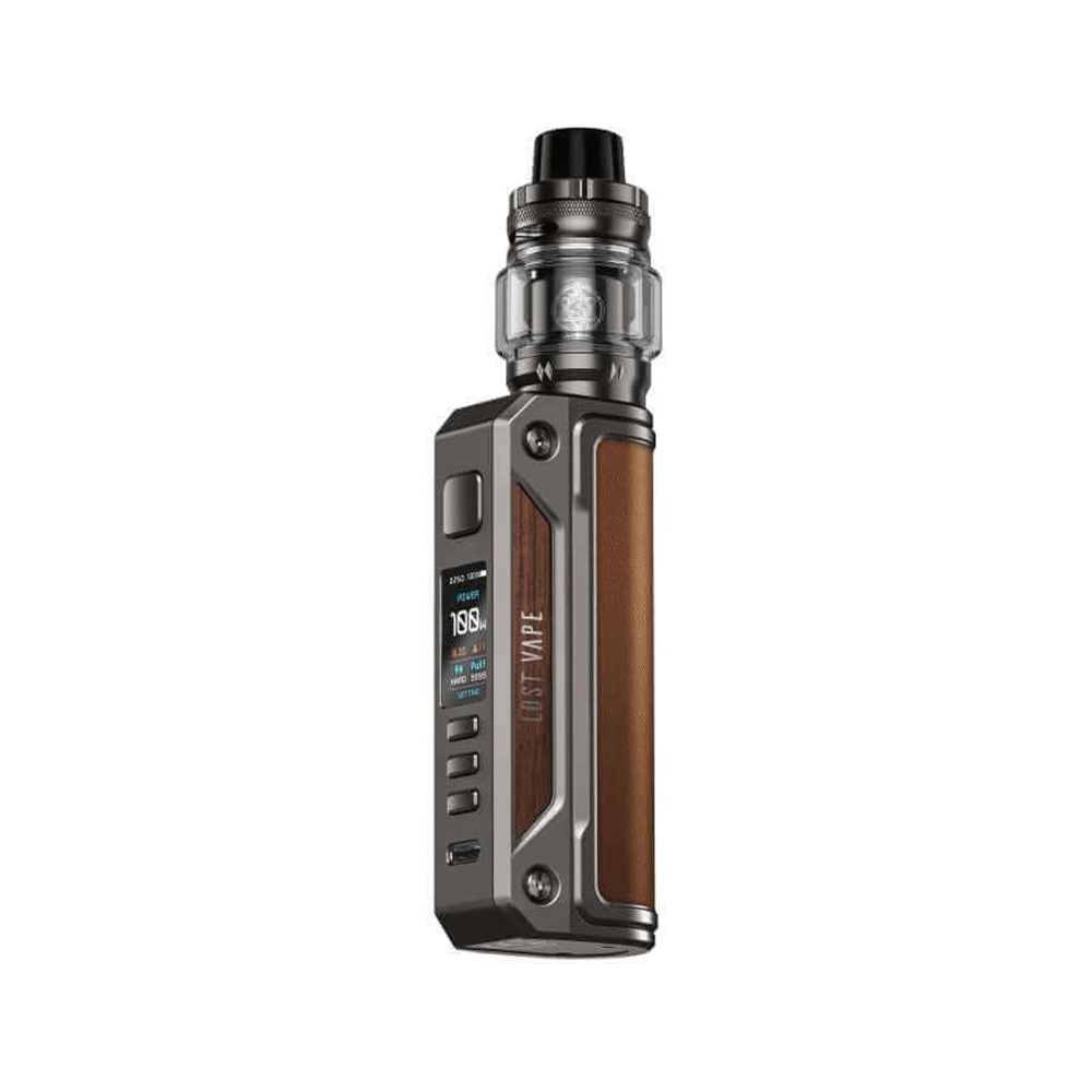 Lost Vape Thelema Solo Kit with a sleek design and digital display.