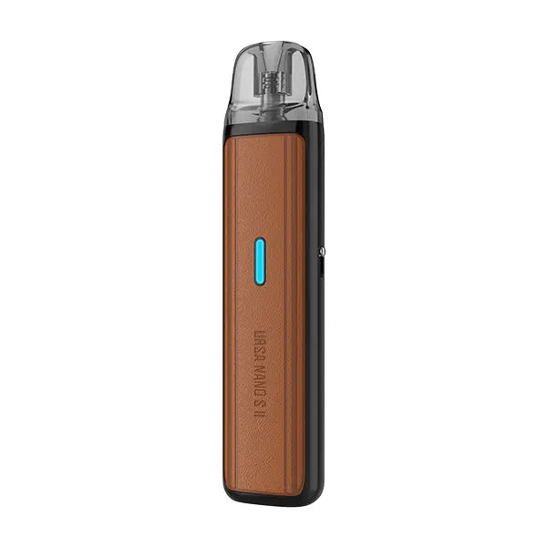 Lost Vape Ursa Nano S2 Pod Kit in espresso brown, sleek design with visible pod top.