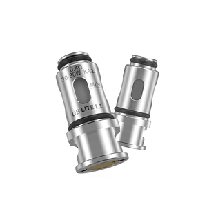 Two silver Lost Vape Ursa UB Lite replacement coils on a white background.