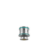 Lost Vape Ursa UB Pro replacement coil, silver with green accents, on a white background.