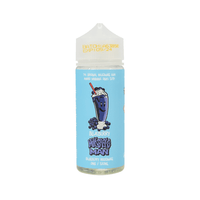 Blueberry Milkshake Man vape juice bottle, 100ml, with a cartoon milkshake character on the label.