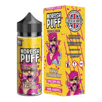 Moreish Puff Manju Man 100ml Shortfill Mango Strawberry Flavour - Great With Sub Ohm Tanks