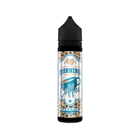 50ml bottle of Morning Coffee Caramel vape juice with coffee bean design.