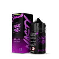 Nasty Juice ASAP Grape 50ml shortfill bottle and box with purple design, no nicotine.