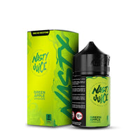 Nasty Juice Green Ape e-liquid bottle and box, featuring bright green apple design, 50ml size.