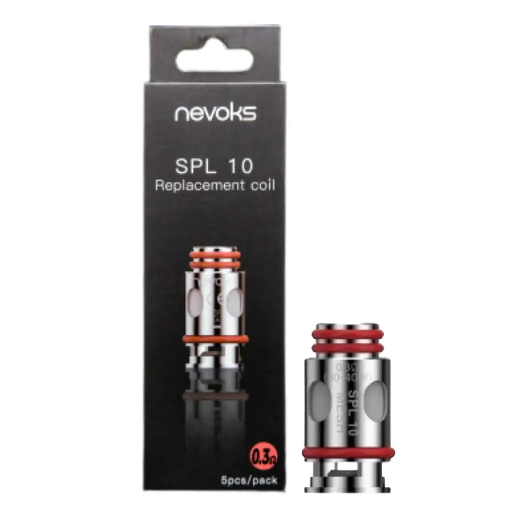 Nevoks SPL 10 Replacement Mesh Coil in 0.3Ω resistance, displayed in packaging.